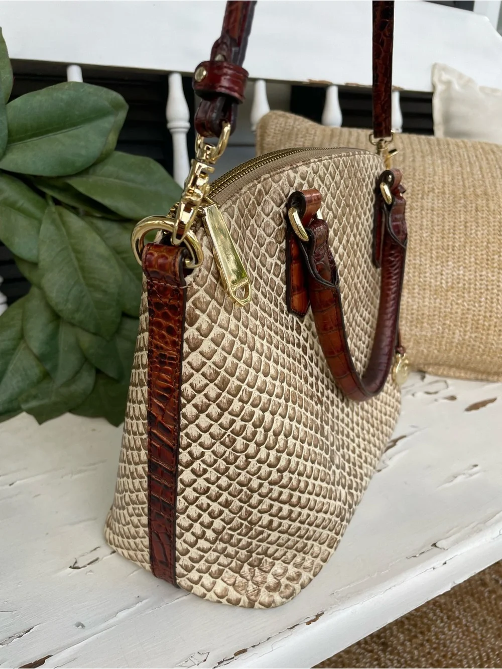 Brahmin crème rhodes